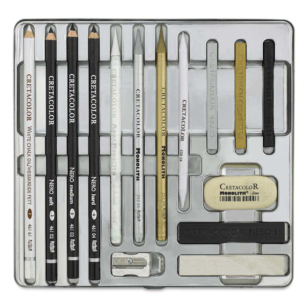 Open in modal - Cretacolor® The Diamond Box Luxury Drawing Set (contents)