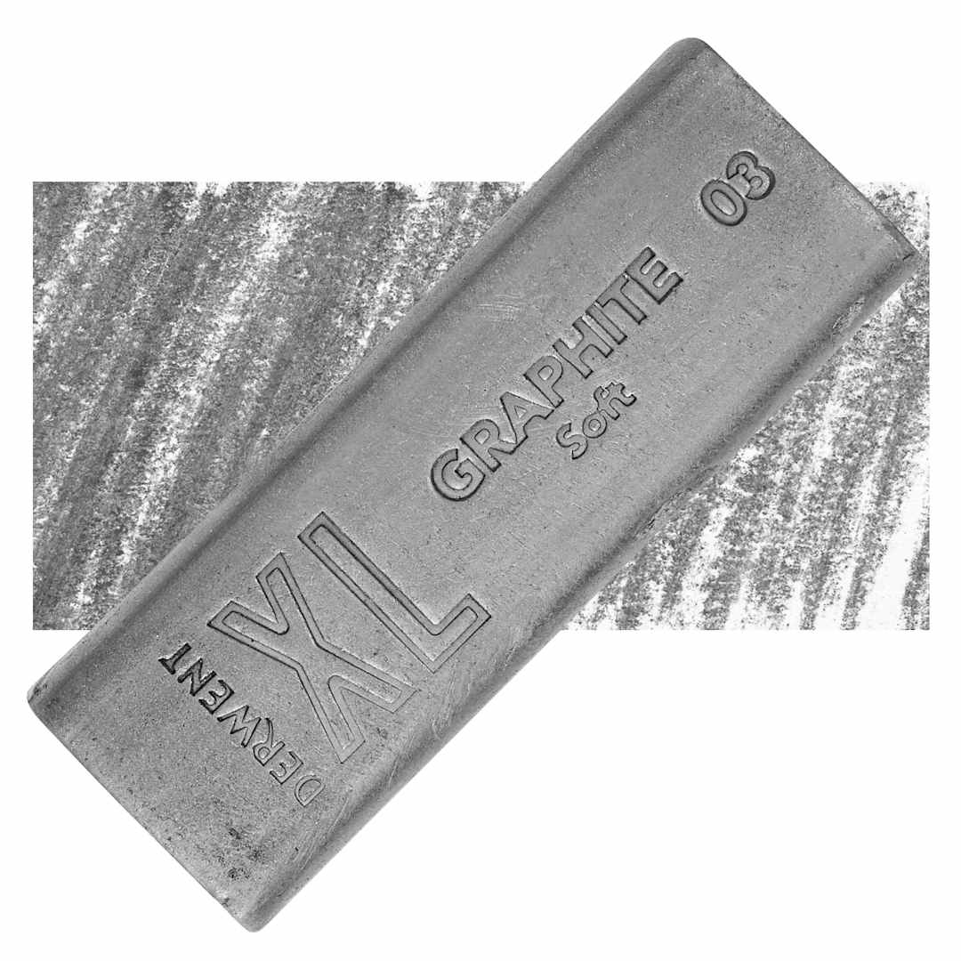 Open in modal - Derwent Watersoluble Graphite XL Block - Soft, swatch and block