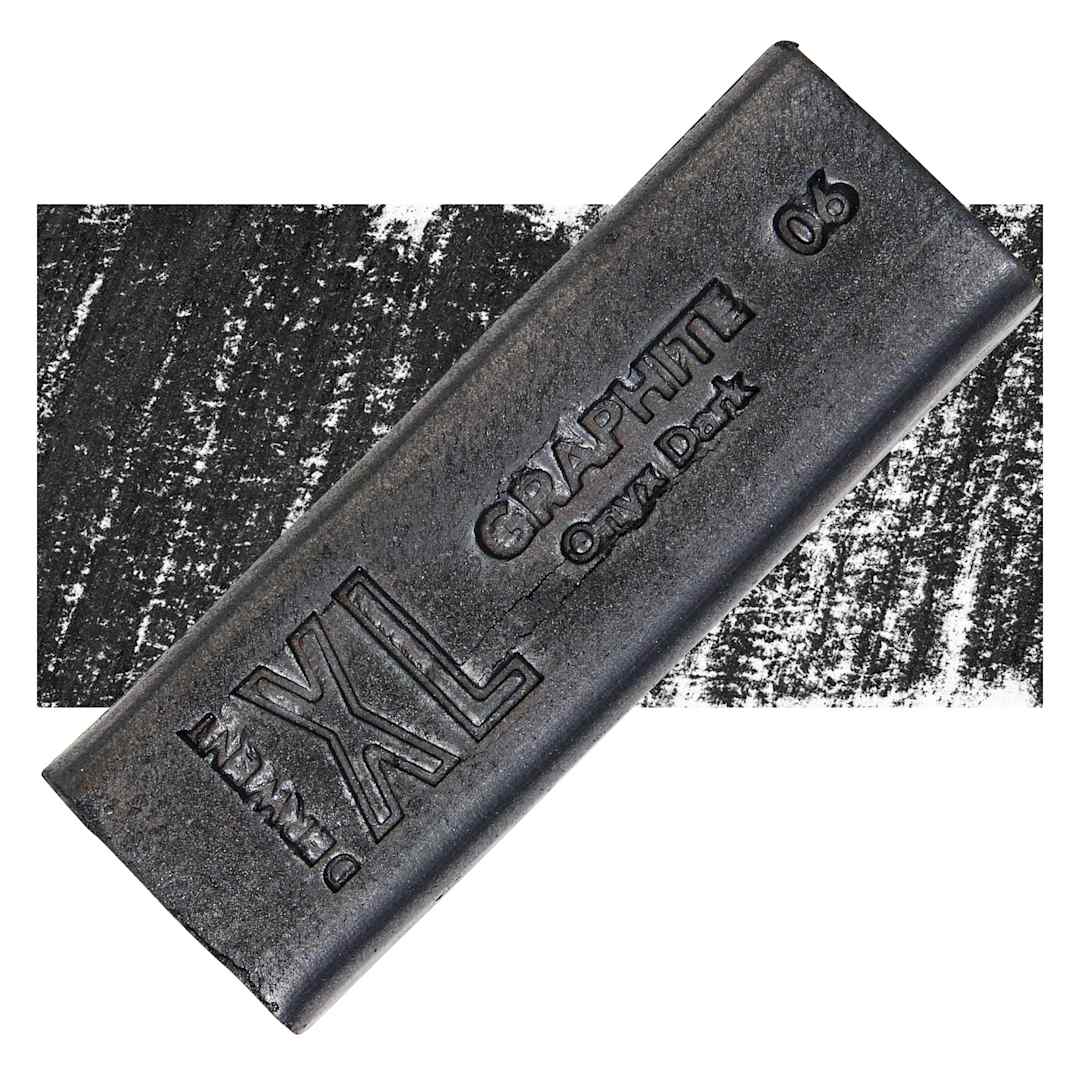 Open in modal - Derwent Watersoluble Graphite XL Block - Onyx Dark, swatch and block