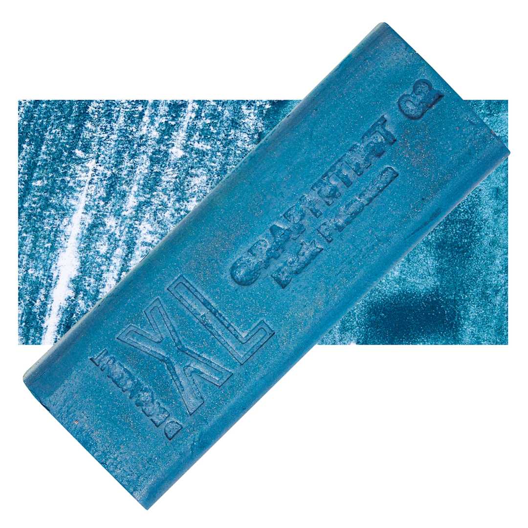 Open in modal - Derwent Graphitint XL Block - Dark Prussian, swatch and block