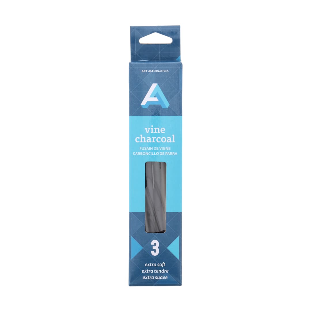 Open in modal - Art Alternatives Vine Charcoal, Box of 3 Extra Soft
