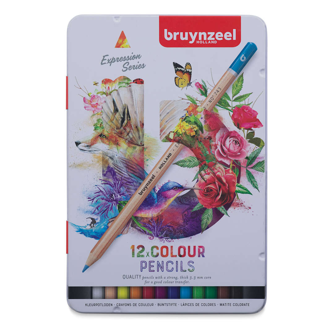 Open in modal - Bruynzeel Expression Series Colored Pencils - Set of 12 - front of packaging