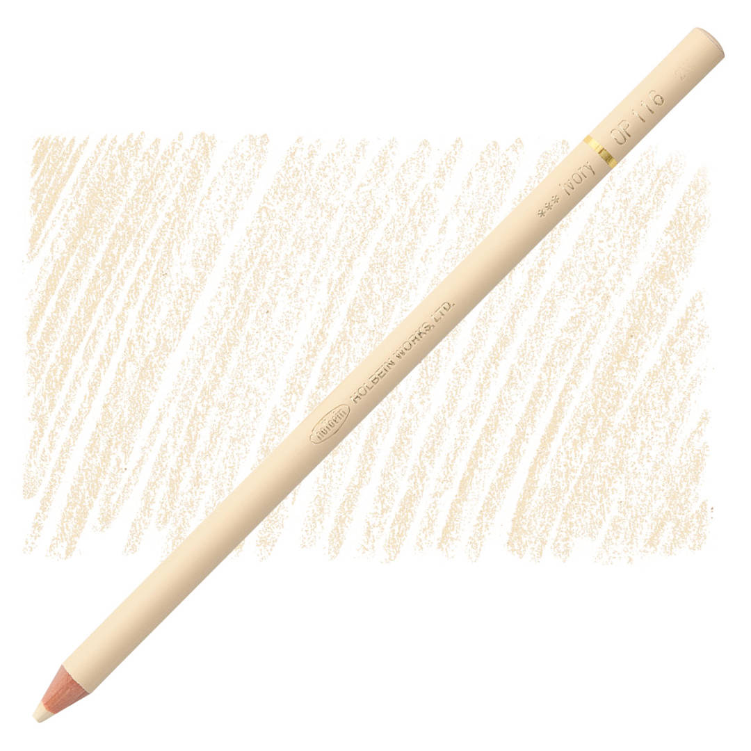 Open in modal - Holbein Artists' Colored Pencil - Ivory, OP116 pencil and swatch