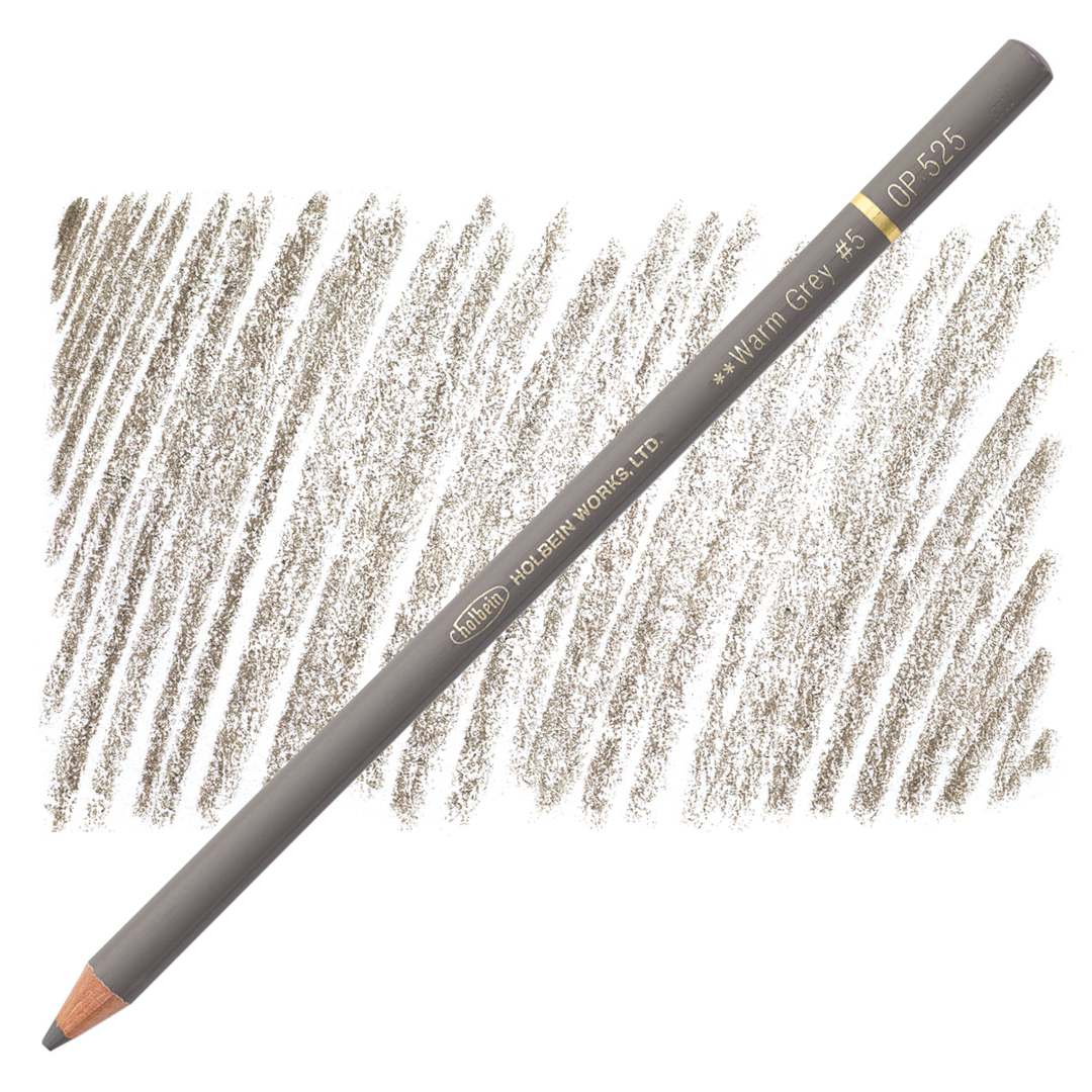 Open in modal - Holbein Artists' Colored Pencil - Warm Grey 5, OP525 pencil and swatch