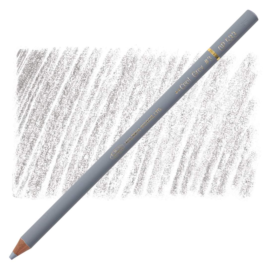 Open in modal - Holbein Artists' Colored Pencil - Cool Grey 3, OP533 pencil and swatch