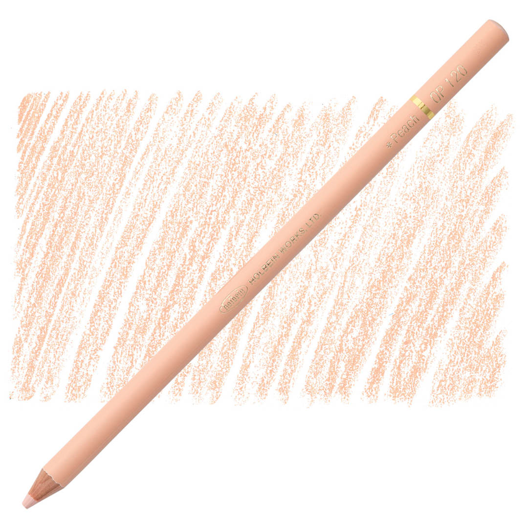 Open in modal - Holbein Artists' Colored Pencil - Peach, OP120 pencil and swatch