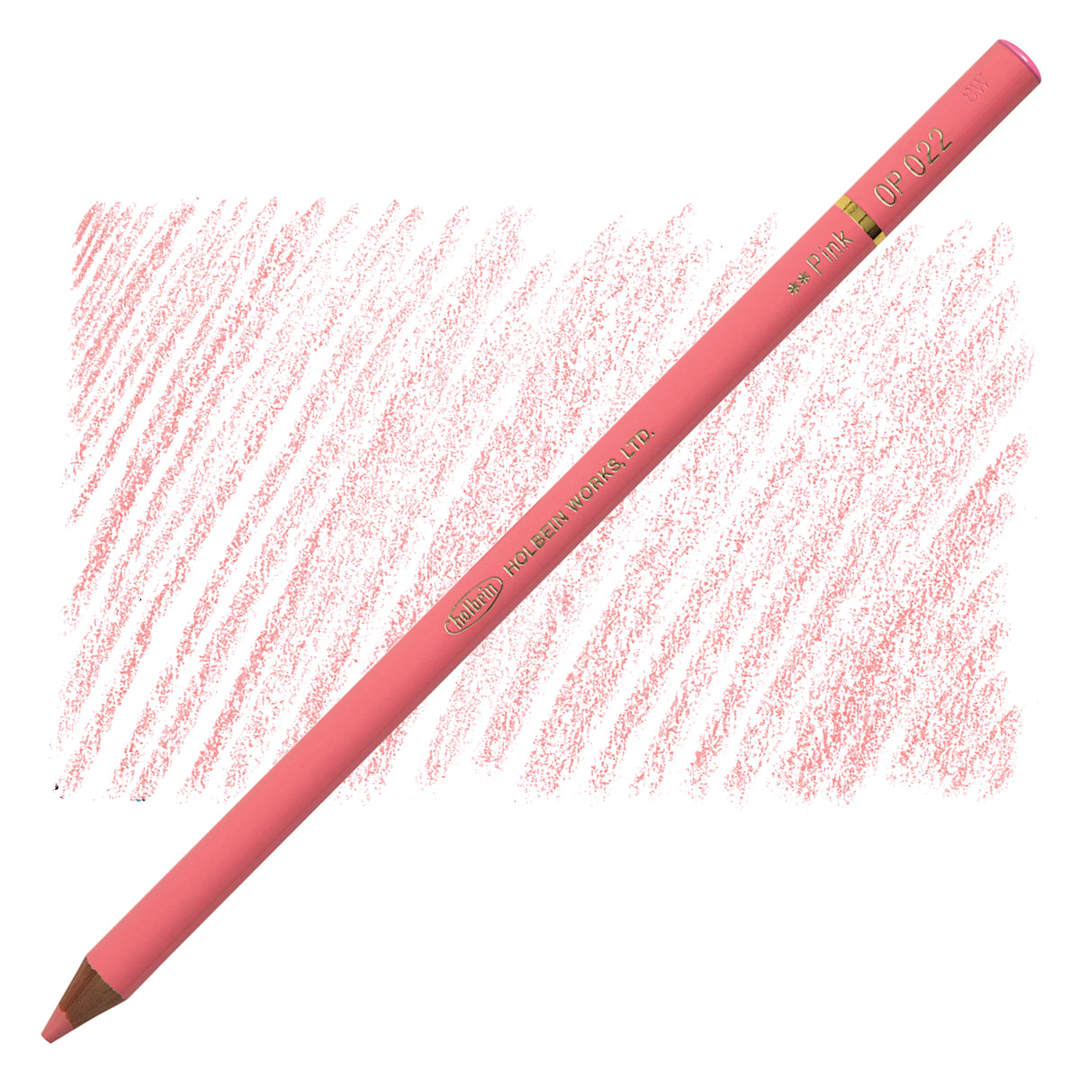 Open in modal - Holbein Artists' Colored Pencil - Pink, OP022 pencil and swatch