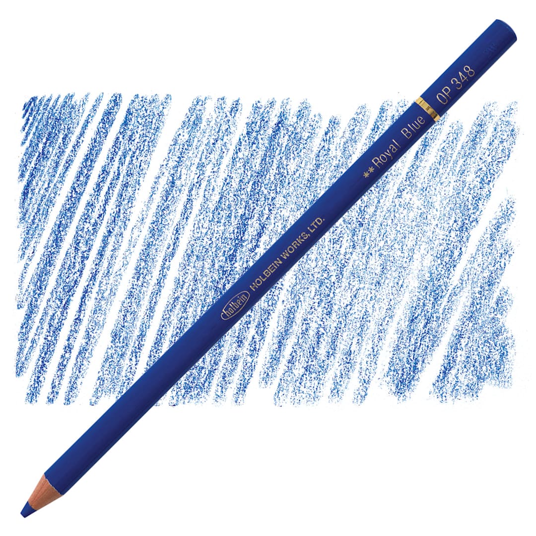 Open in modal - Holbein Artists' Colored Pencil - Royal Blue, OP348 pencil and swatch