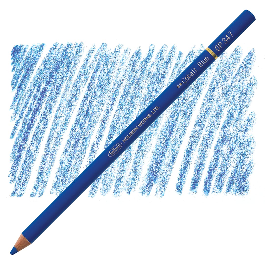 Open in modal - Holbein Artists' Colored Pencil - Cobalt Blue, OP347 pencil and swatch