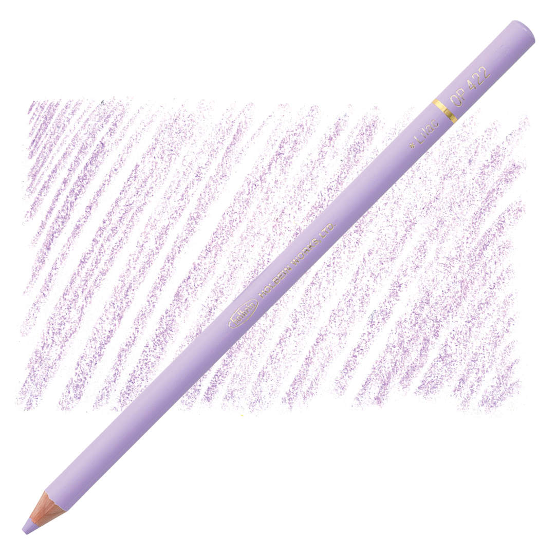 Open in modal - Holbein Artists' Colored Pencil - Lilac, OP422 pencil and swatch