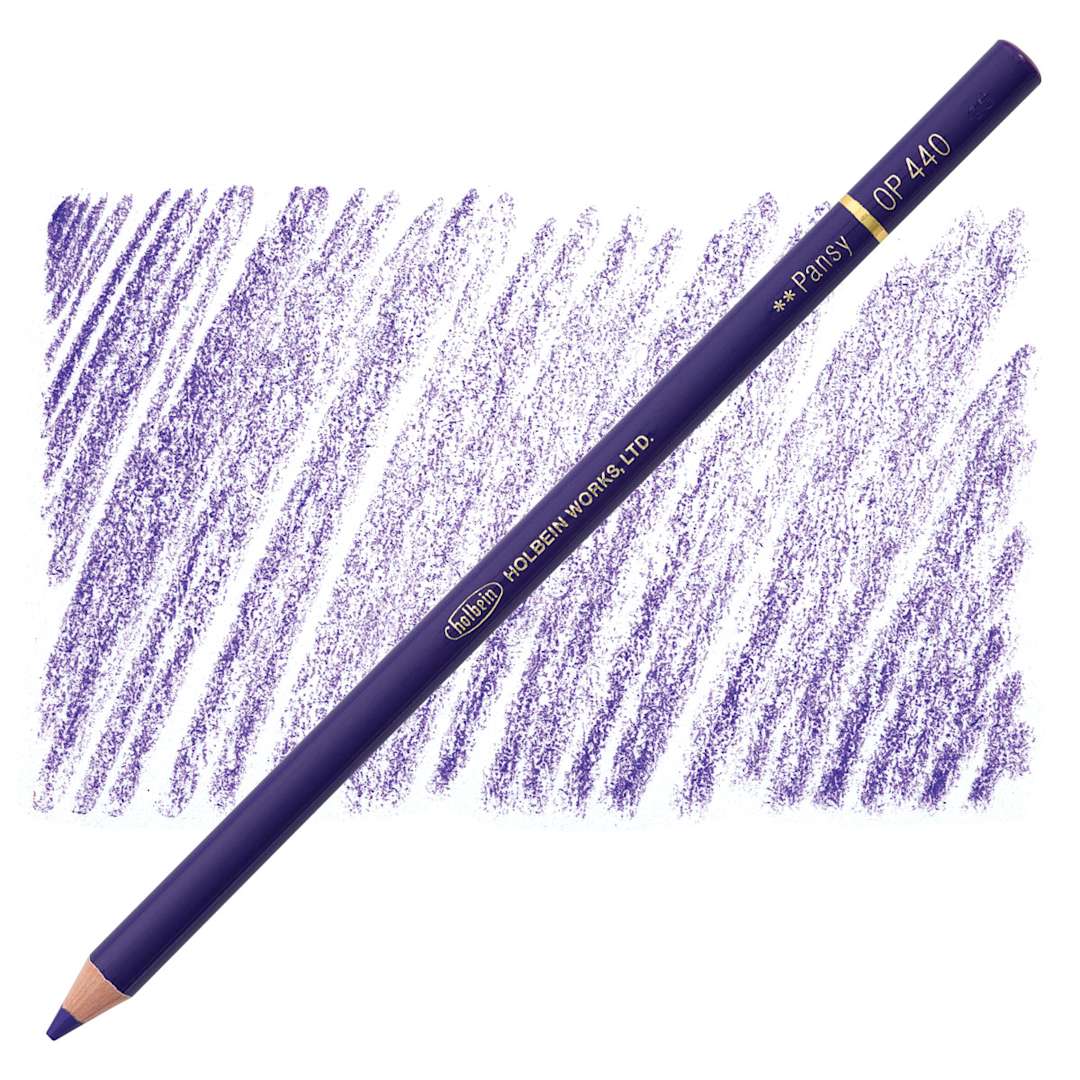 Open in modal - Holbein Artists' Colored Pencil - Pansy, OP440 pencil and swatch