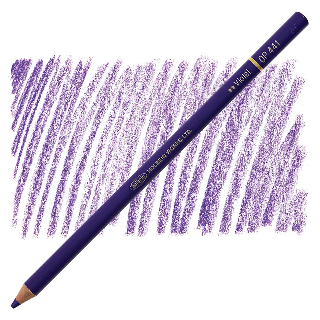 Open in modal - Holbein Artists' Colored Pencil - Violet, OP441 pencil and swatch