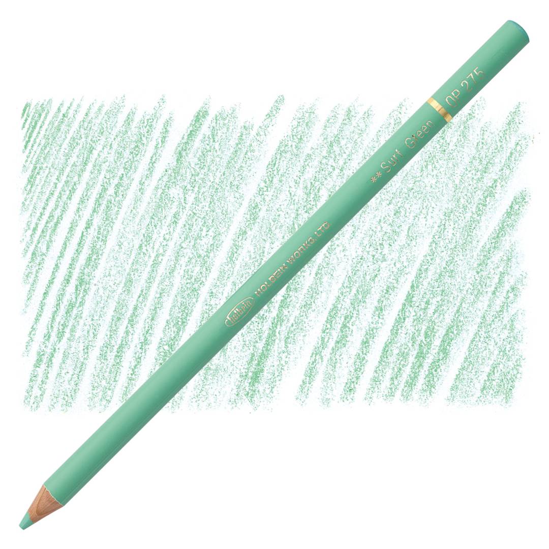 Open in modal - Holbein Artists' Colored Pencil - Surf Green, OP275 pencil and swatch