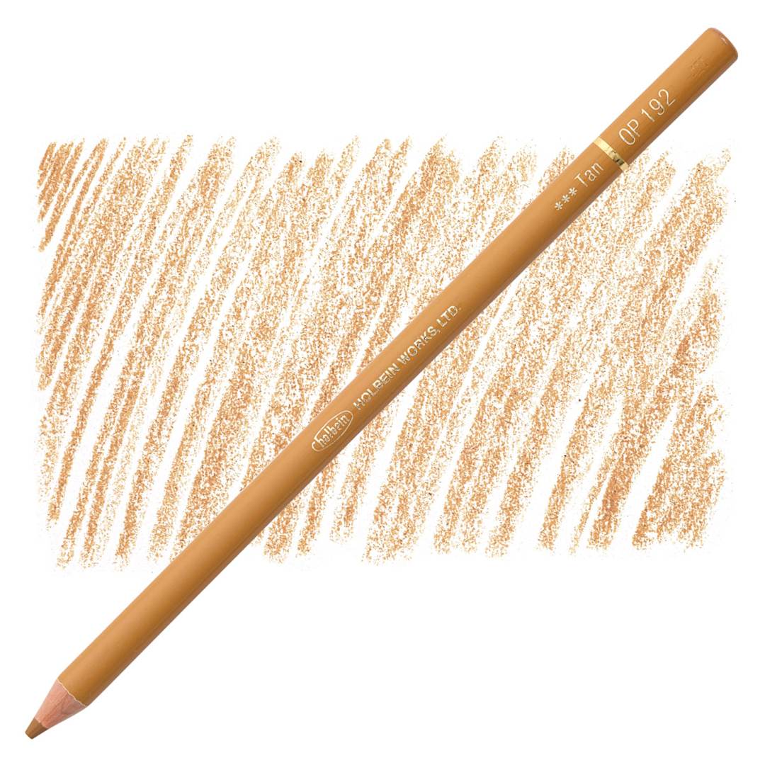 Open in modal - Holbein Artists' Colored Pencil - Tan, OP192 pencil and swatch