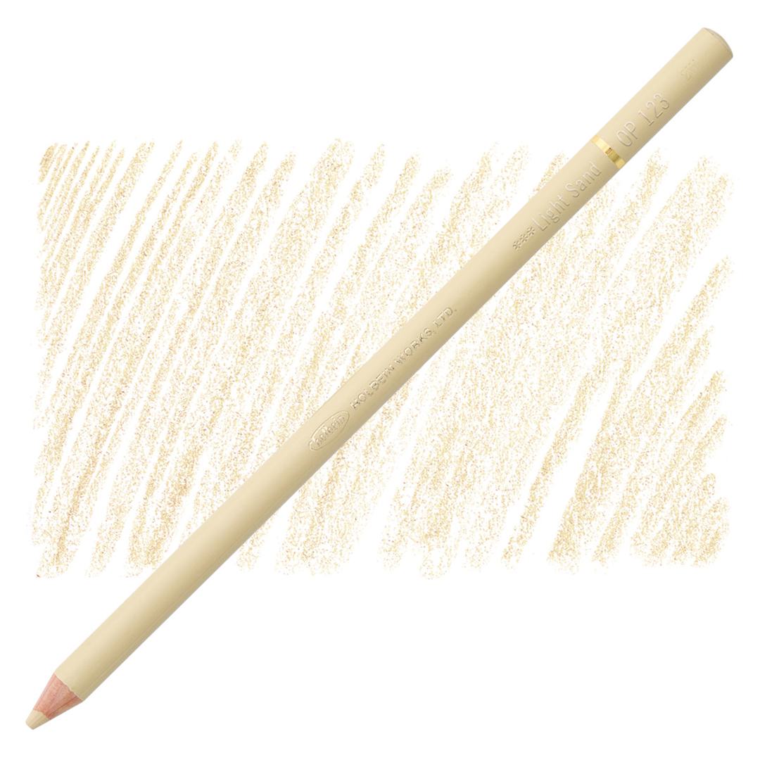 Open in modal - Holbein Artists' Colored Pencil - Light Sand, OP123 pencil and swatch