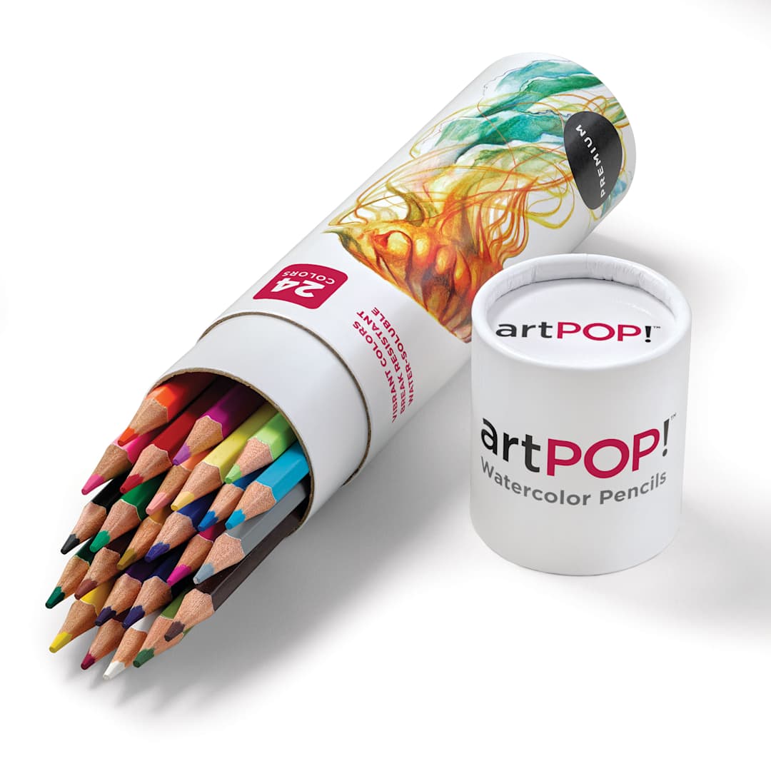 Open in modal - artPOP! Premium Watercolor Pencils - Set of 24 (pencils in canister)