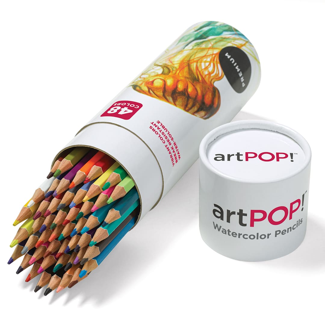 Open in modal - artPOP! Premium Watercolor Pencils - Set of 48 (pencils in canister)