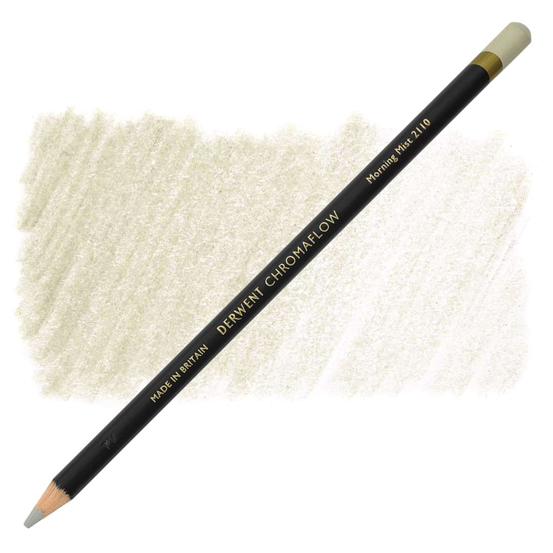 Open in modal - Derwent Chromaflow Colored Pencil - Morning Mist, swatch and block