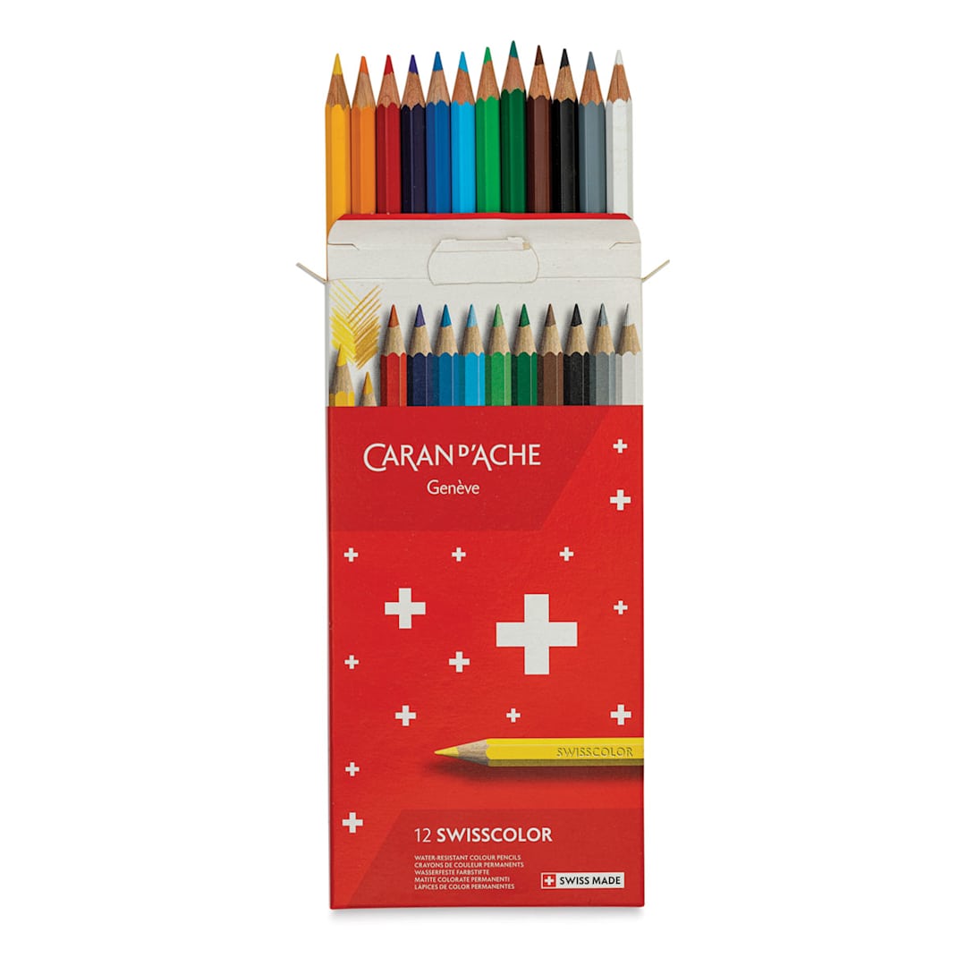 Open in modal - Caran d'Ache Swisscolor Colored Pencils - Set of 12