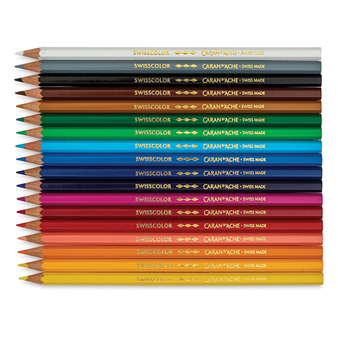 Open in modal - Caran d'Ache Swisscolor Colored Pencils - Set of 18