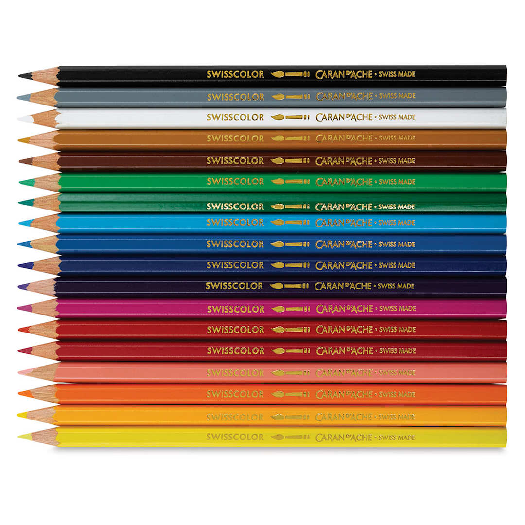 Open in modal - Caran d'Ache Swisscolor Water-Soluble Colored Pencils - Set of 18