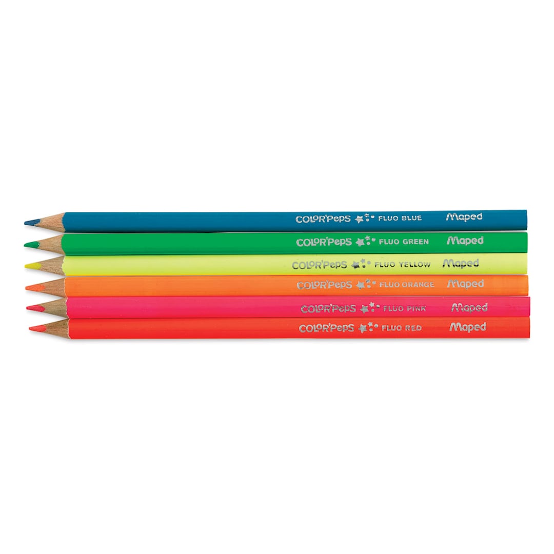 Open in modal - Maped Color'Peps Colored Pencils - Component pencils of Set of 6 Fluorescent Colors