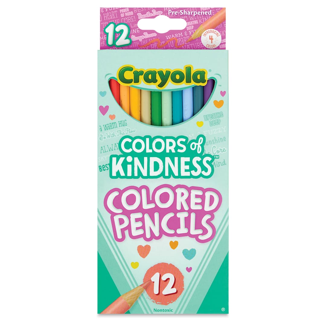 Open in modal - Crayola Colored Pencils - Colors of Kindness, Set of 12, front of packaging