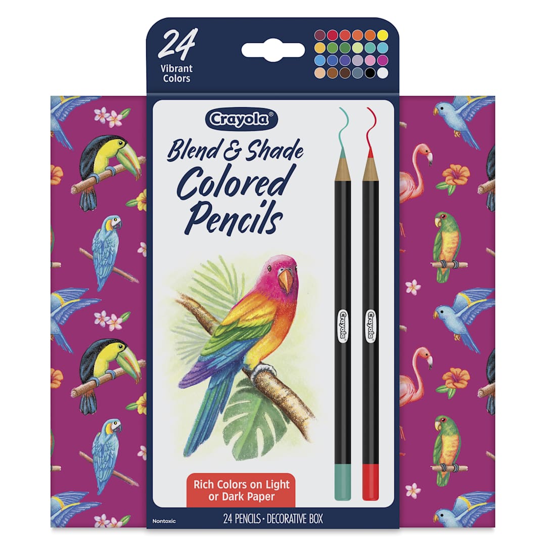 Open in modal - Crayola Blend & Shade Color Pencils Set, front of the packaging