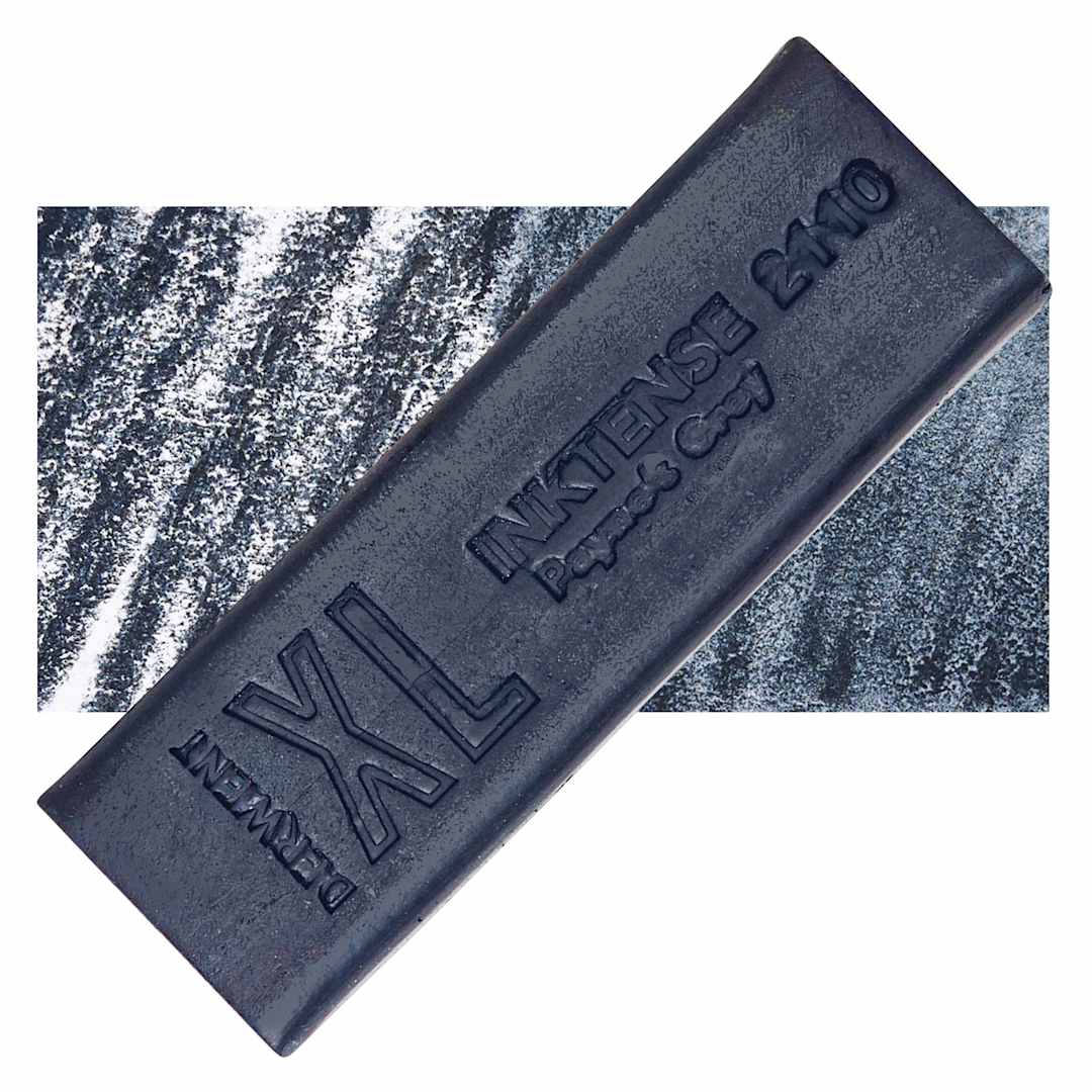 Open in modal - Derwent Inktense XL Block - Payne's Grey, swatch and block