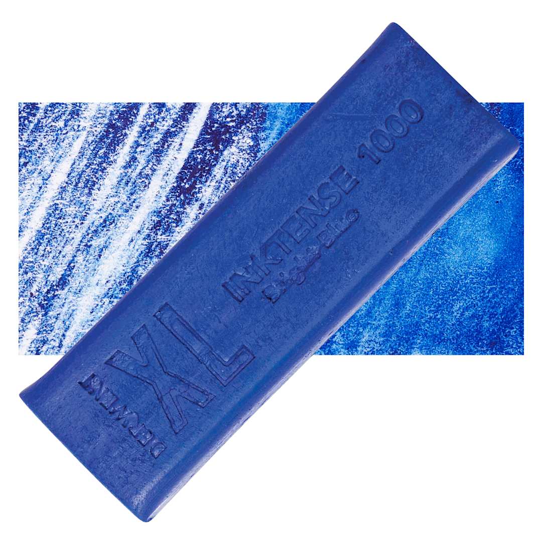 Open in modal - Derwent Inktense XL Block - Bright Blue, swatch and block