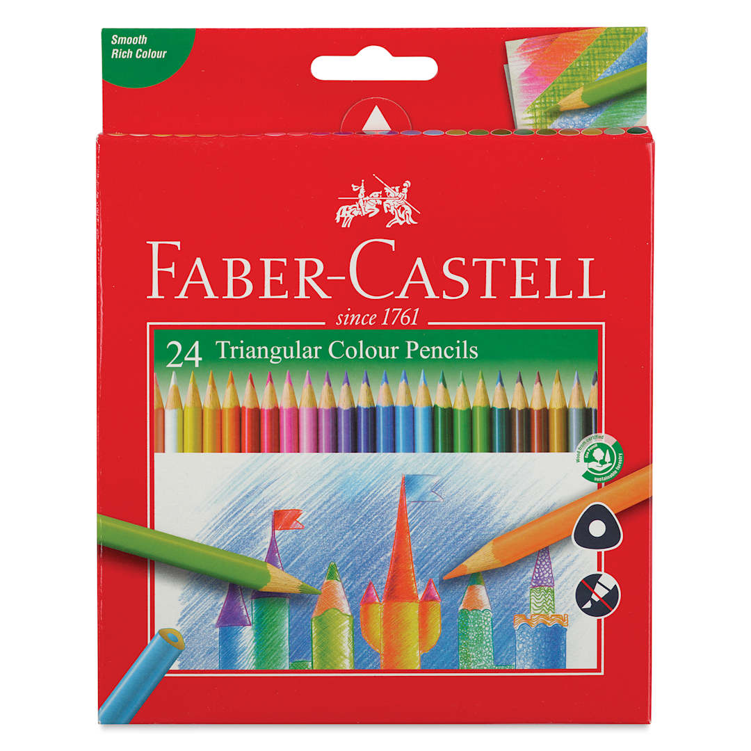 Open in modal - Faber-Castell Triangular Colored EcoPencils - Set of 24, front of the packaging