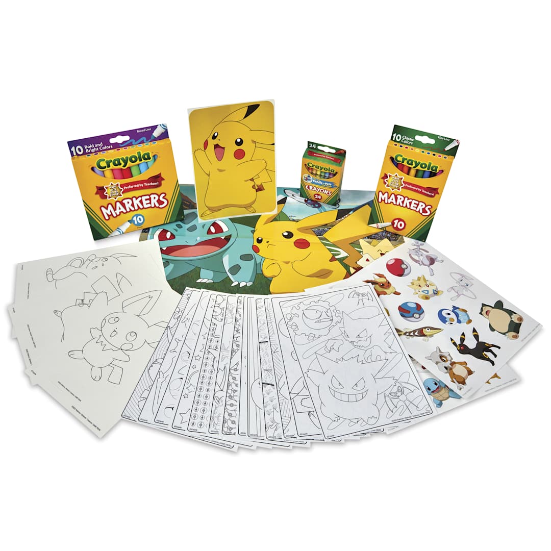 Open in modal - Crayola Pokémon Create and Color Coloring Art Case - Pikachu, Set of 75