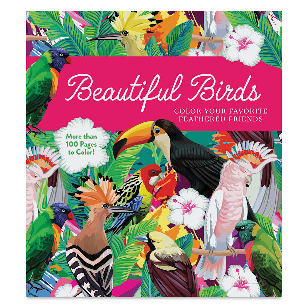 Open in modal - Beautiful Birds Coloring Book, front cover