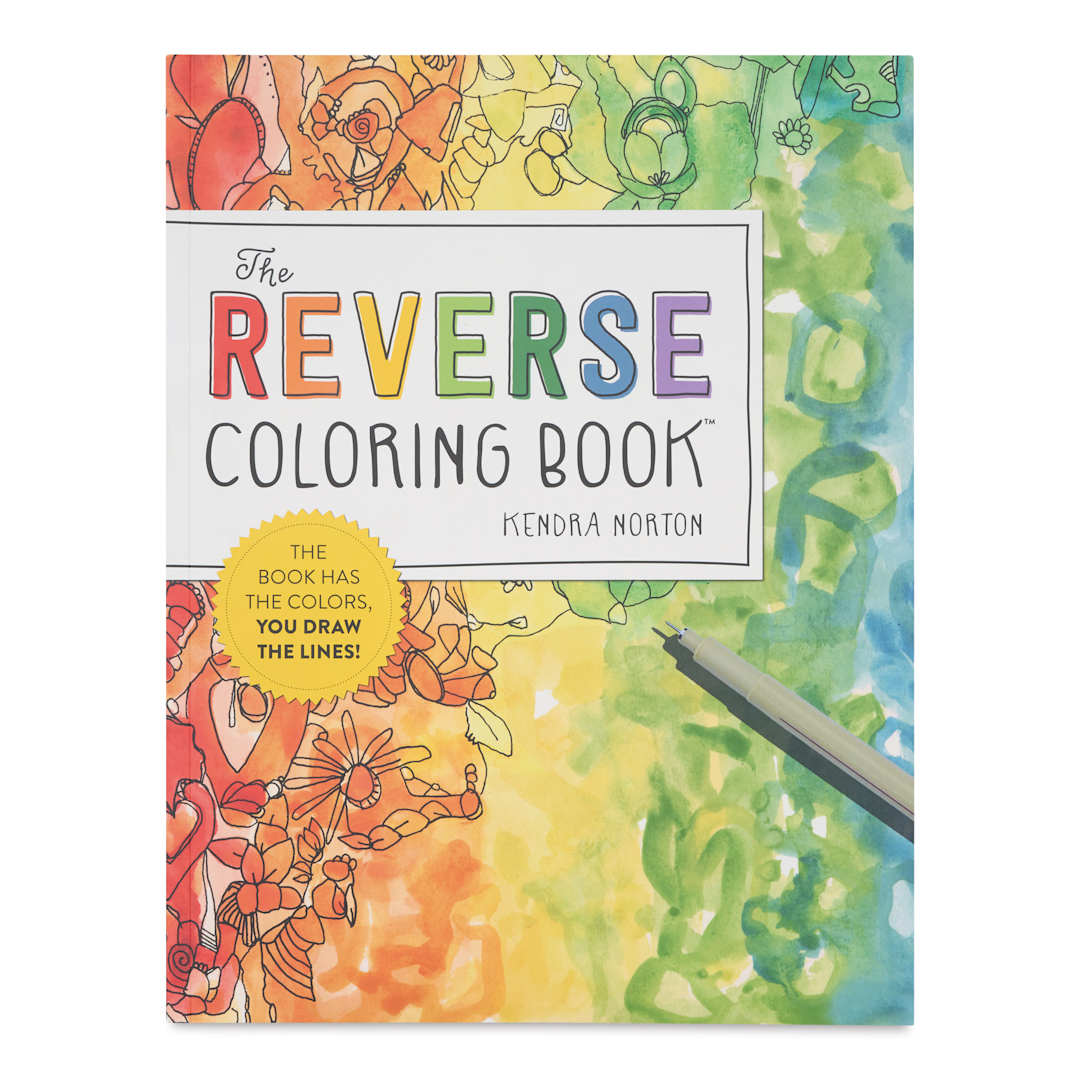Open in modal - The Reverse Coloring Book - 8-1/2" x 11", 104 Pages, front cover