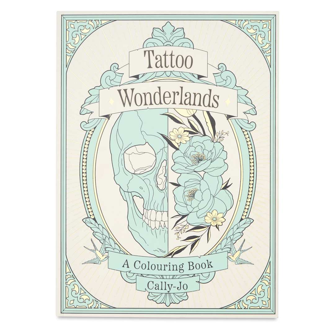 Open in modal - Tattoo Wonderlands Coloring Book - 8-1/4" x 11-1/2", 80 Pages, front cover