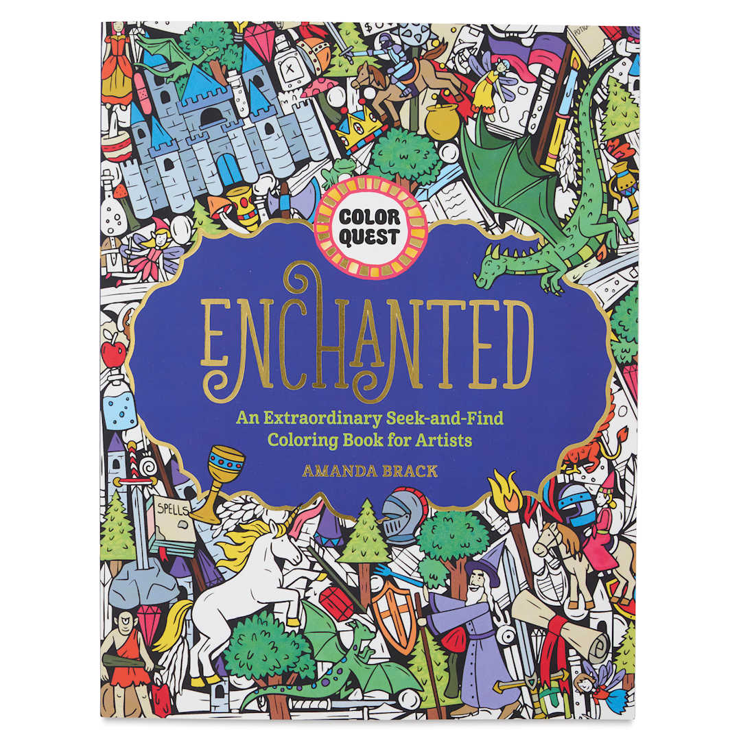 Open in modal - Color Quest Seek-and-Find Coloring Books - Enchanted (front cover)