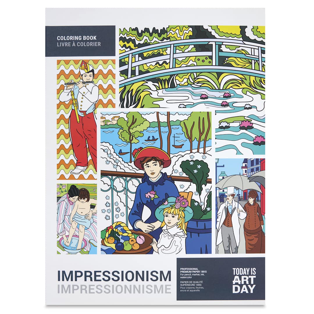 Open in modal - Today Is Art Day Art History Coloring Book - Impressionism