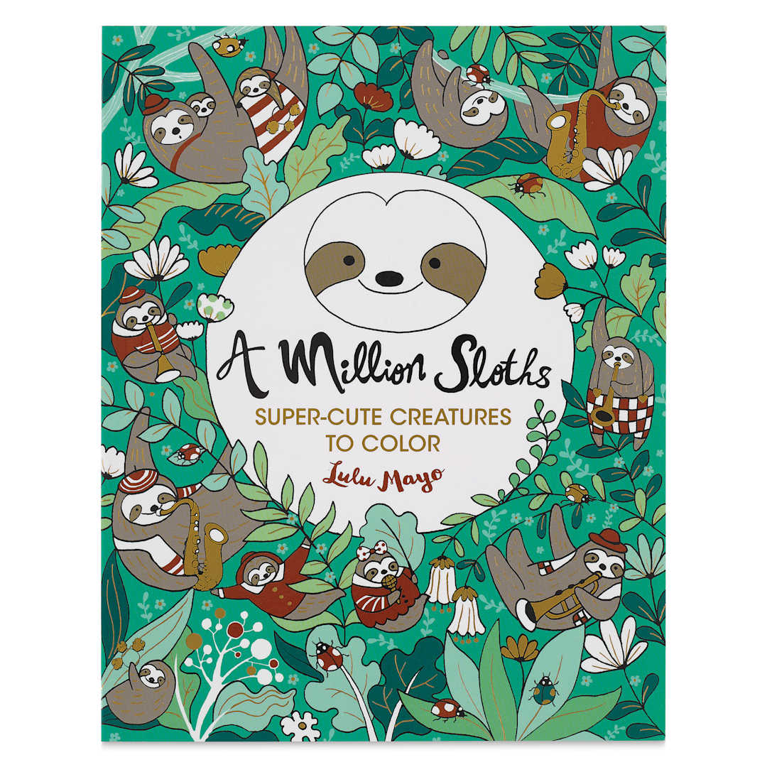 Open in modal - A Million Creatures Coloring Books Series - Sloths, front cover