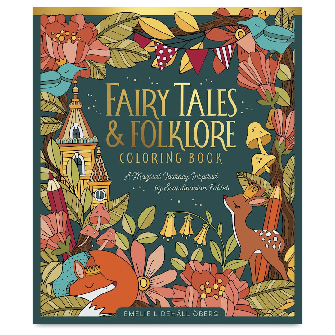 Open in modal - Fairy Tales and Folklore Coloring Book, front cover