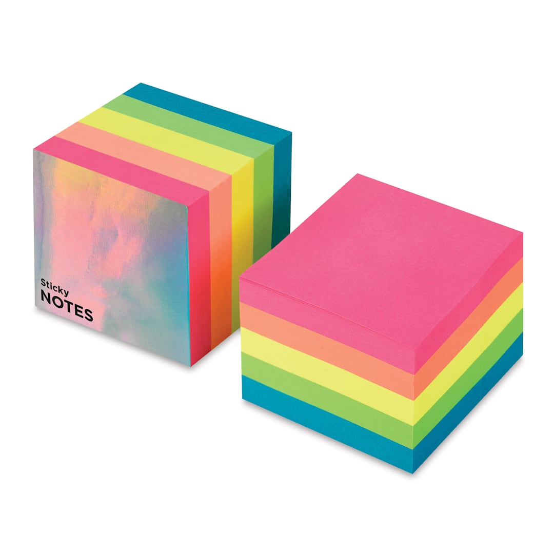 Open in modal - artPOP! Rainbow Sticky Note Cube (Two note cubes)