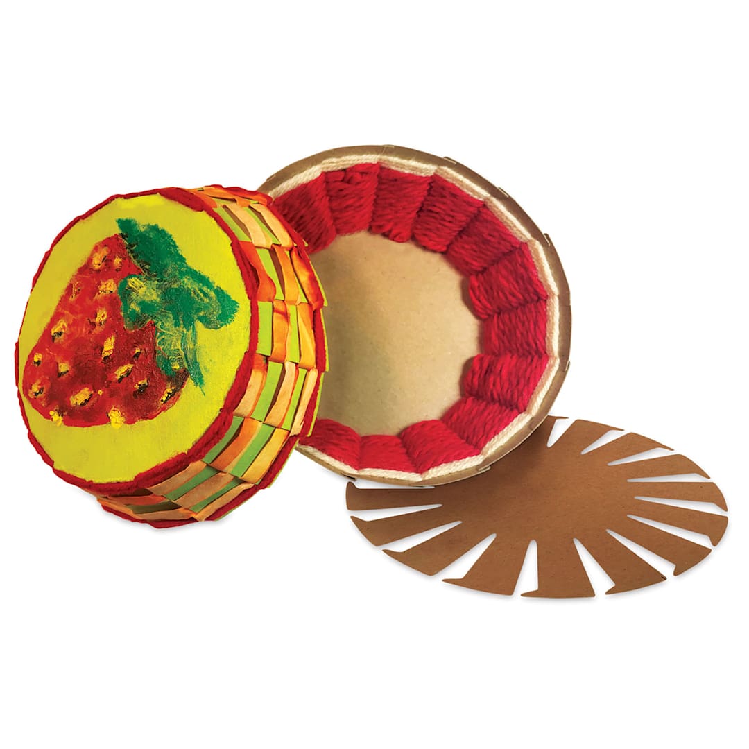 Open in modal - Roylco Basket Bases - 2 Decorated baskets with one template base