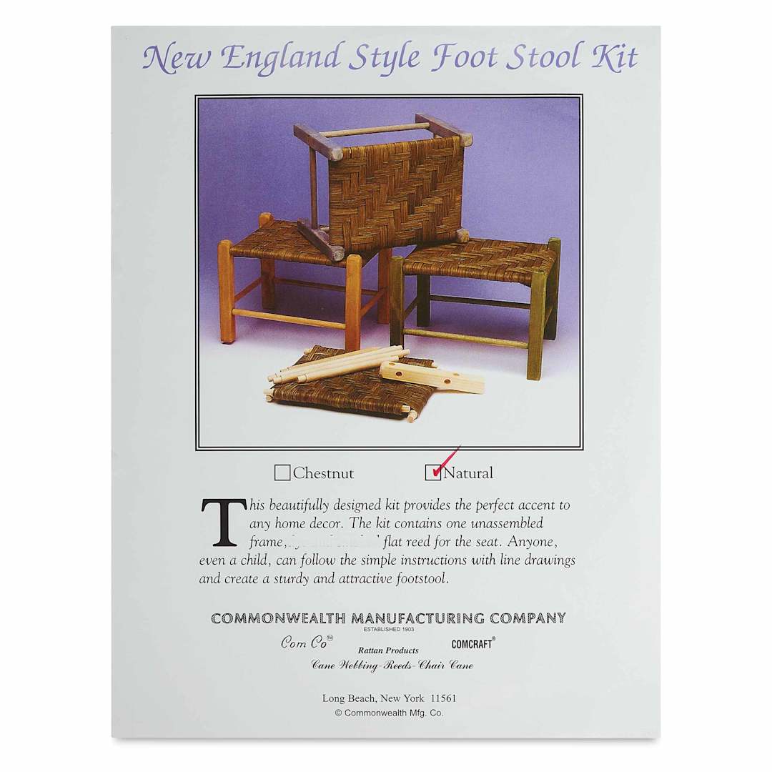 Open in modal - Commonwealth New England Style Footstool Kit front of packaging