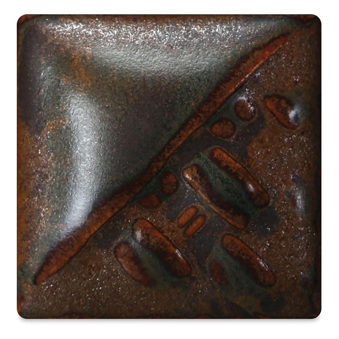 Open in modal - Mayco Stoneware Matte Glaze - Rusted Iron - fired at cone 6 oxidation