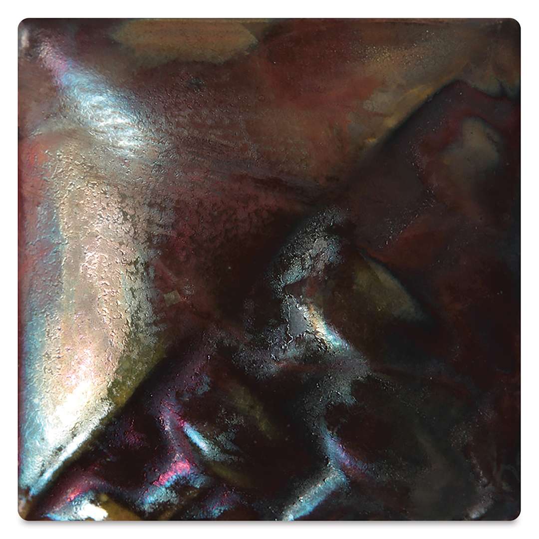 Open in modal - Mayco Raku Glaze - Oil Slick, RK107, Pint (fired)