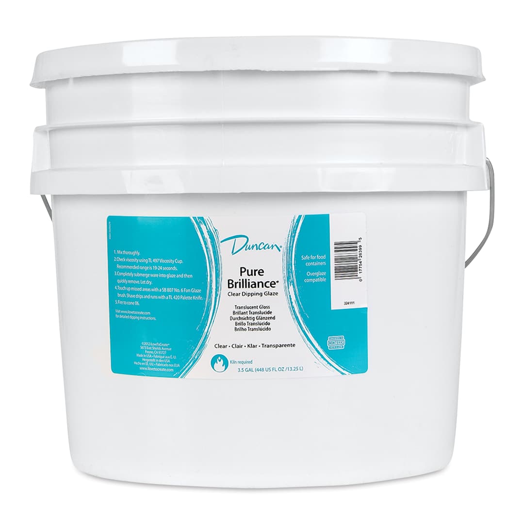 Open in modal - Duncan Pure Brilliance Clear Dipping Glaze - 3-1/2 Gallon