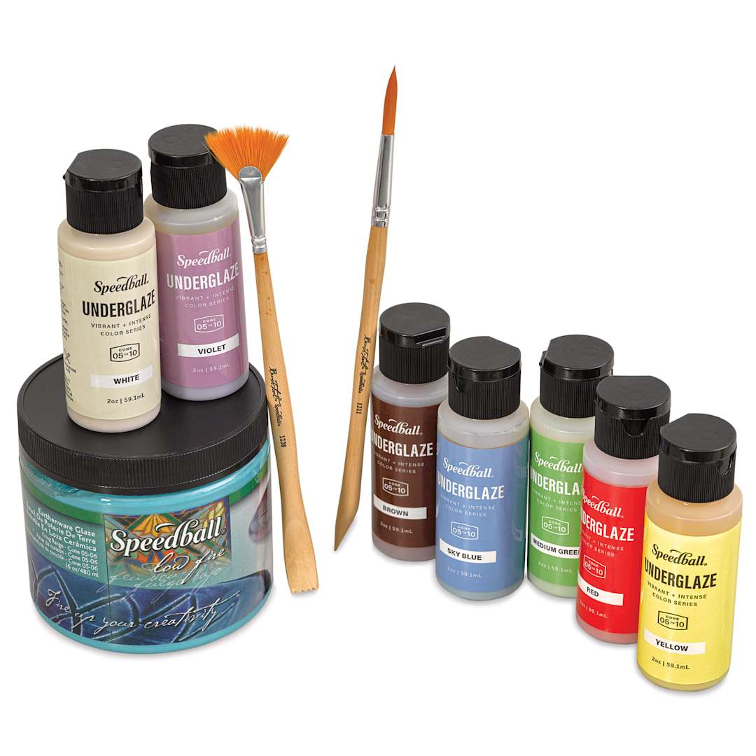 Open in modal - Speedball Glaze Starter Kit (Kit contents)