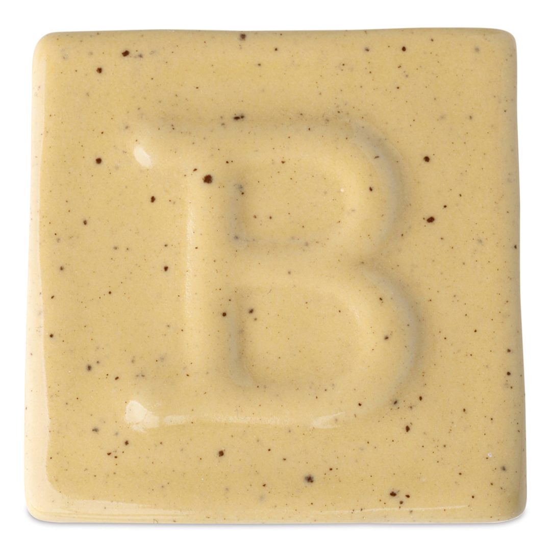Open in modal - Botz Pro Glaze - Calcite Yellow, 200 ml sample fired to 1050°C / 1922°F