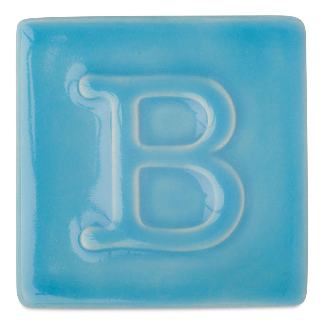 Open in modal - Botz Pro Glaze - Aquamarine, 200 ml sample fired to 1050°C / 1922°F