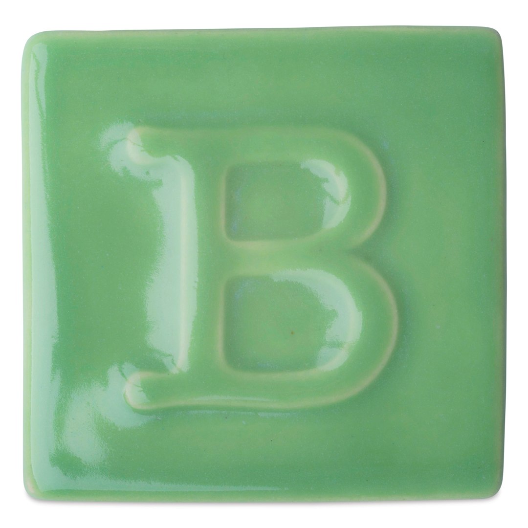 Open in modal - Botz Pro Glaze - Celadon Green, 200 ml sample fired to 1050°C / 1922°F