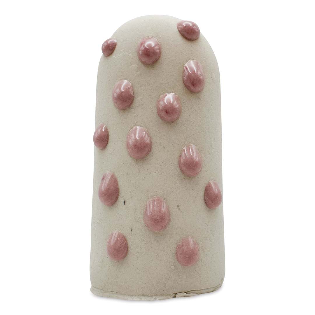 Open in modal - Ritual Glaze Melt Gloop Glaze - Pastel Pink - finished example, dots